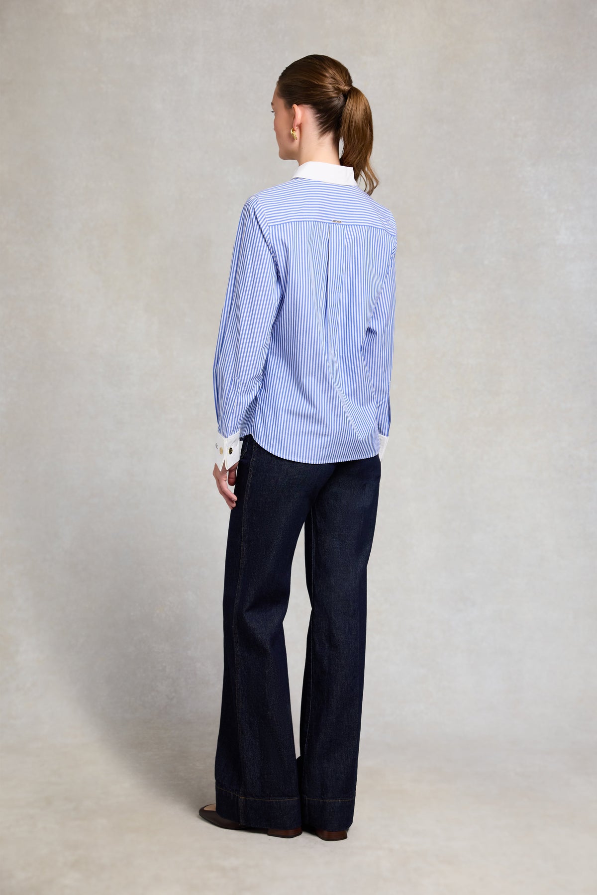 Louisa Shirt (Deep Blue Stripe)