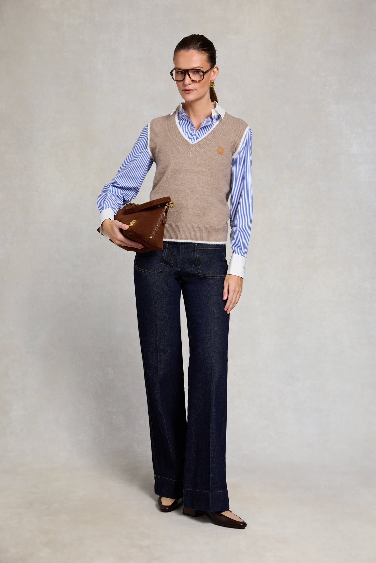 Louisa Shirt (Deep Blue Stripe)