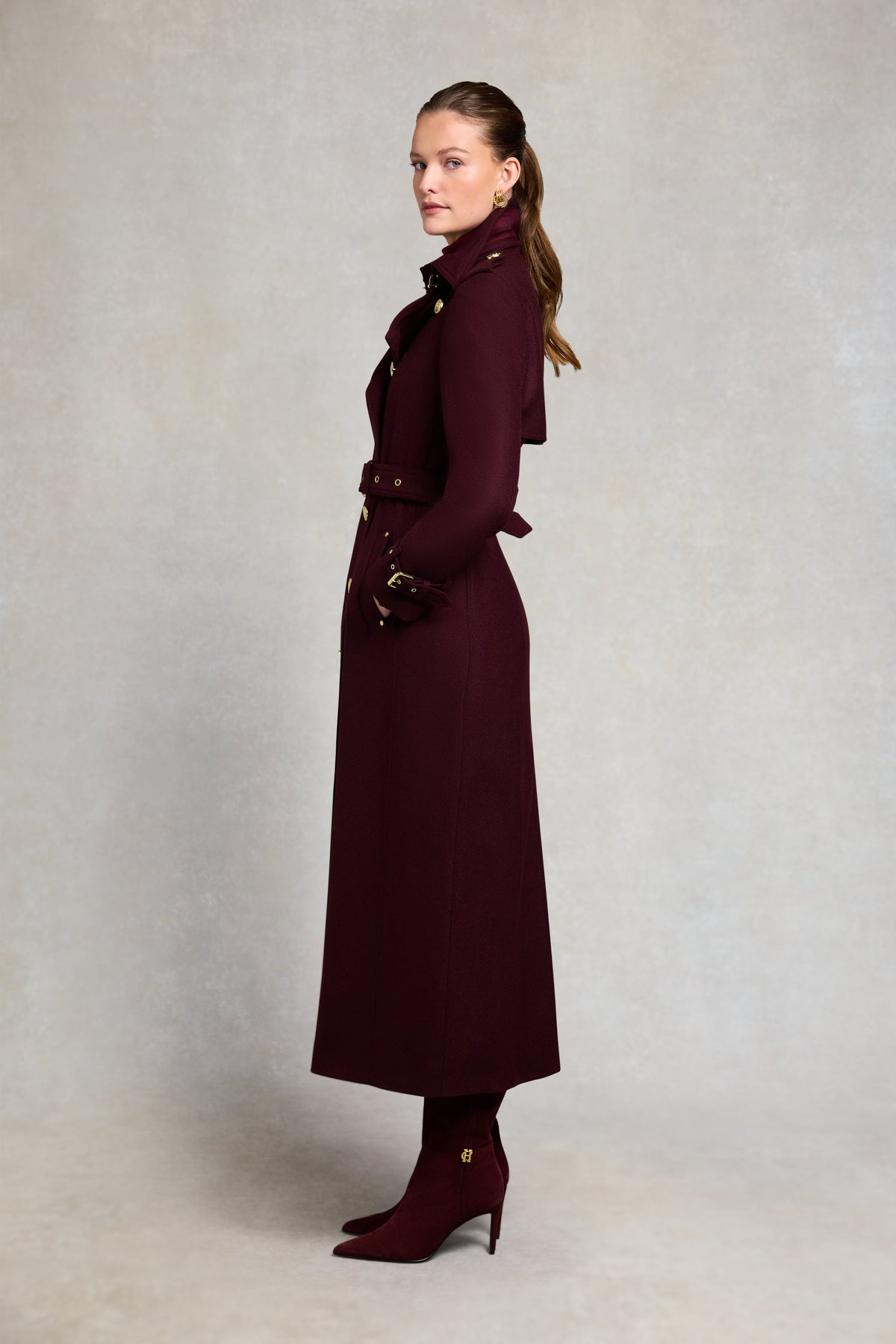Full Length Marlborough Trench Coat (Mulberry)