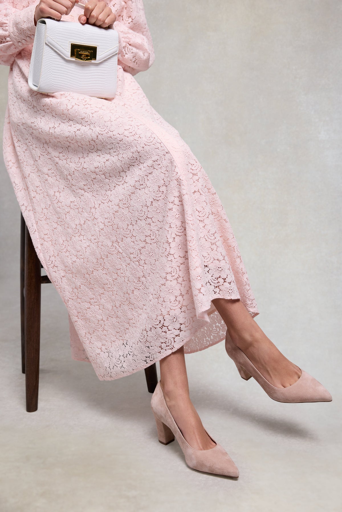 Mayfair Court Shoe (Blush Suede)