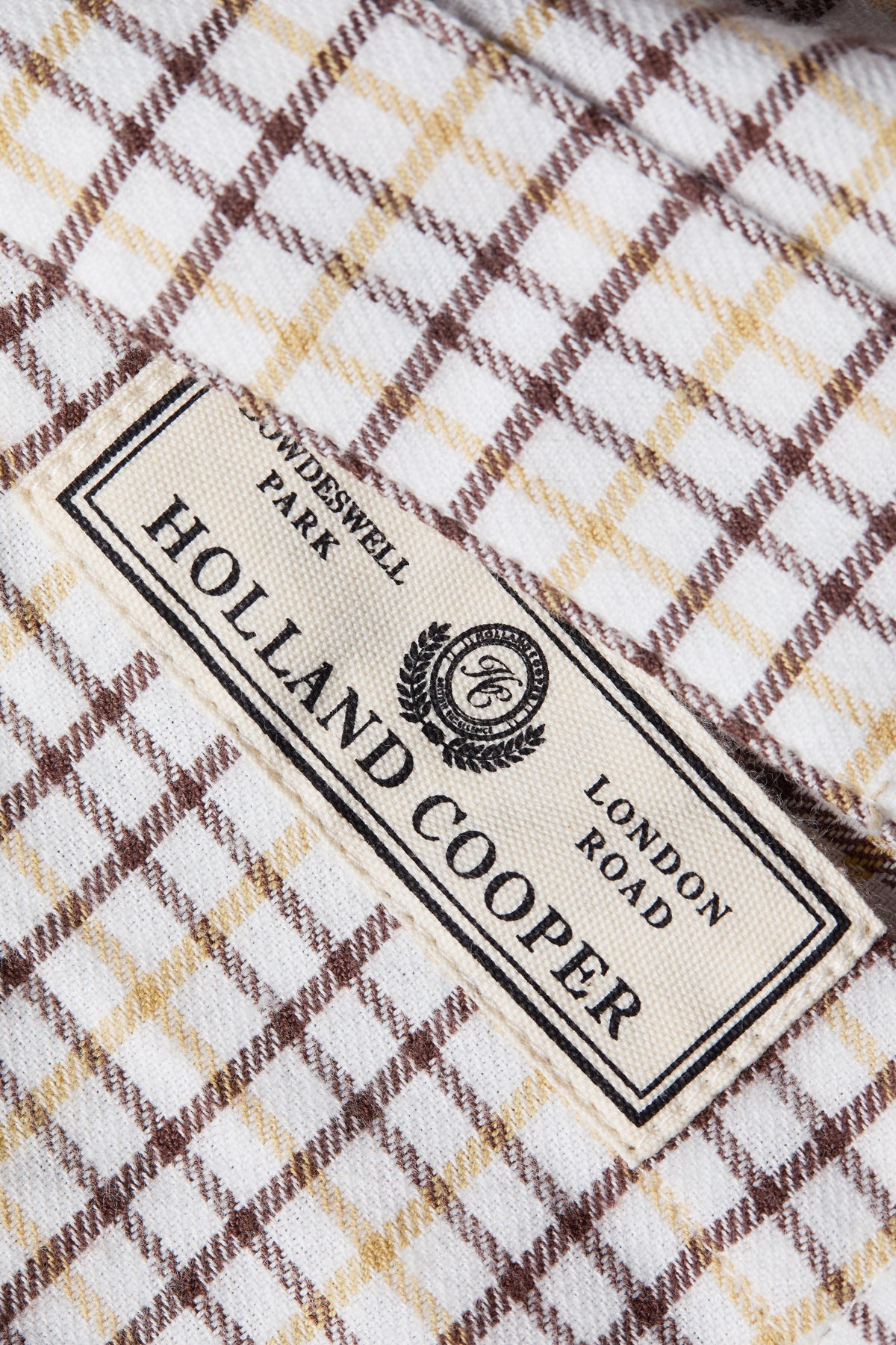 Men's Classic Fit Brushed Cotton Shirt (Cheltenham Camel Check)