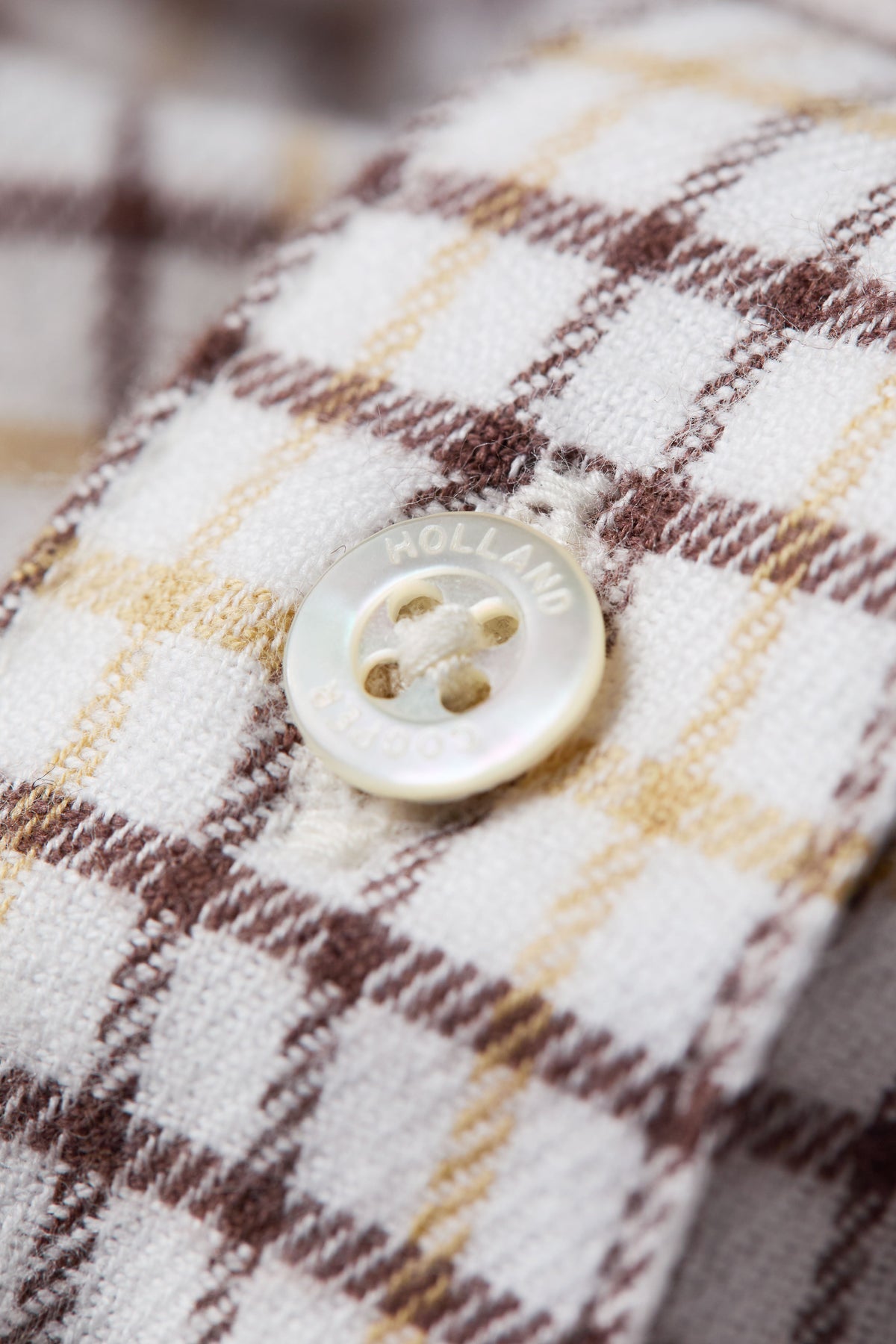 Men's Classic Fit Brushed Cotton Shirt (Cheltenham Camel Check)