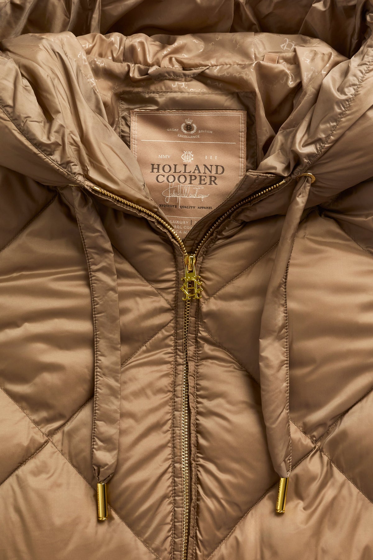 Mid-Length Quilted Coat (Whisky)