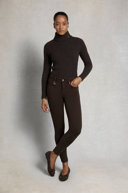 Mid Rise Jodhpur Jean (Chocolate)