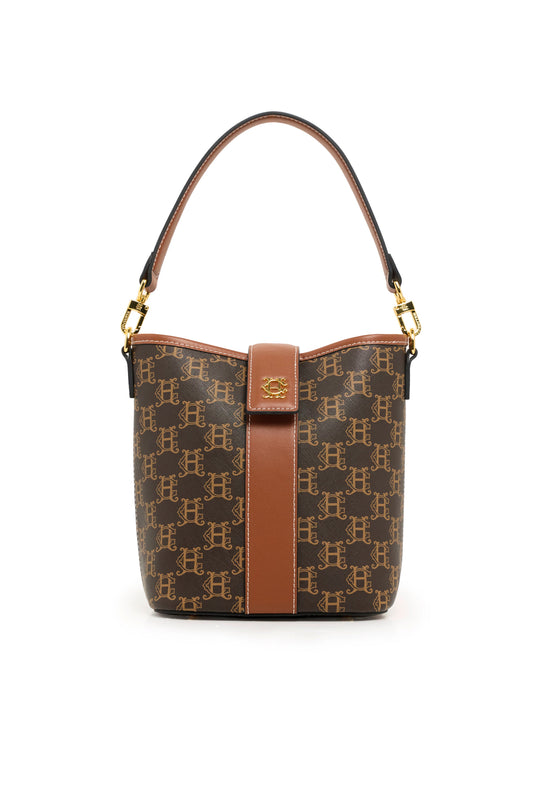 Milan Mini Bucket Bag (Tan Monogram)