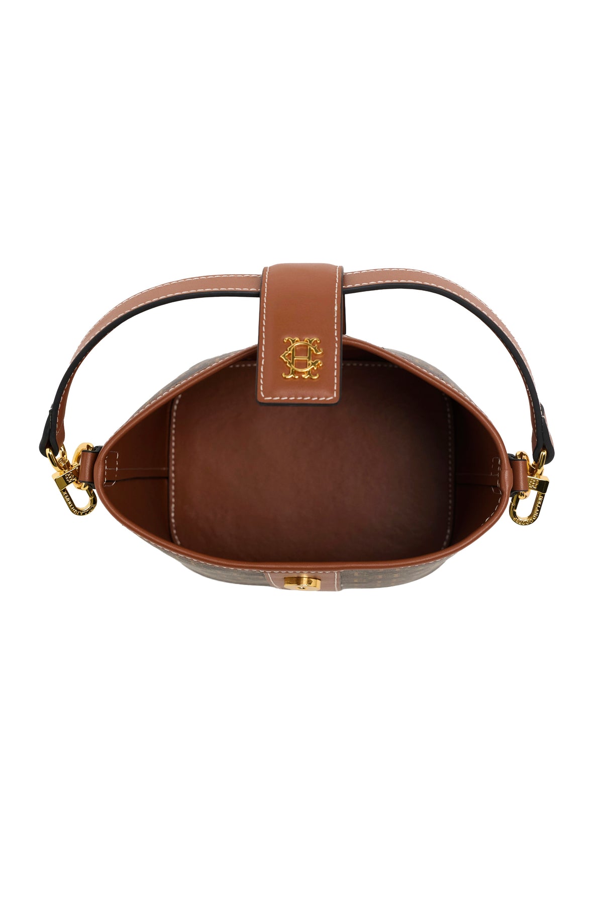 Milan Mini Bucket Bag (Tan Monogram)