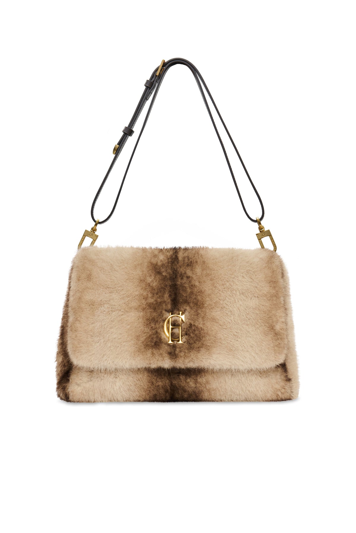 Milan Shoulder Bag (Mink Faux Fur)