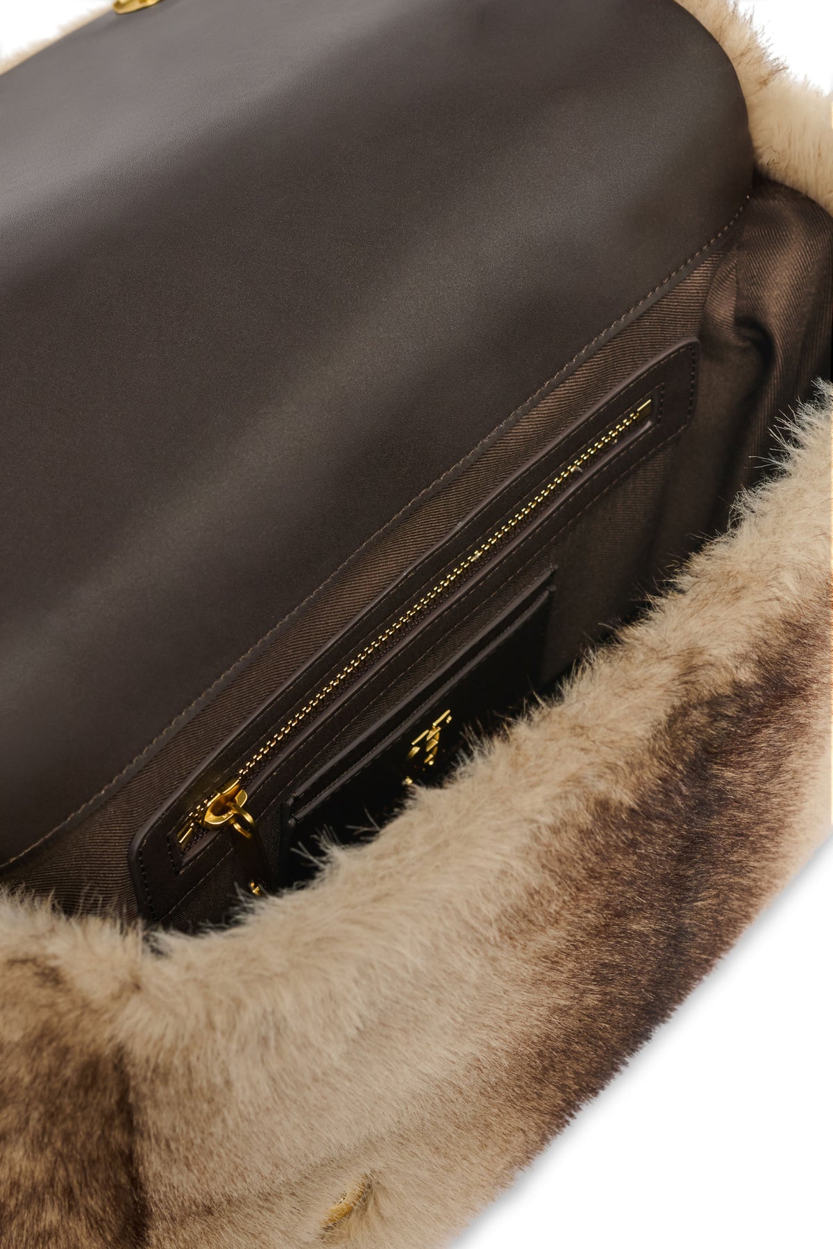 Milan Shoulder Bag (Mink Faux Fur)