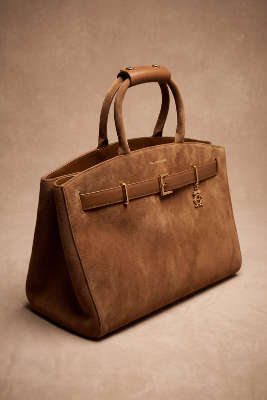 Milan Tote (Tan Suede)