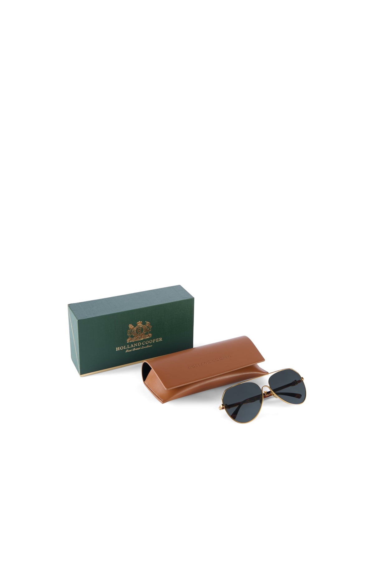 Milano Aviator Sunglasses (Gold)