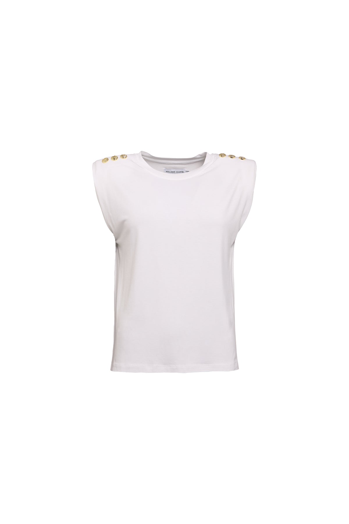 Millie Sleeveless Top (White)