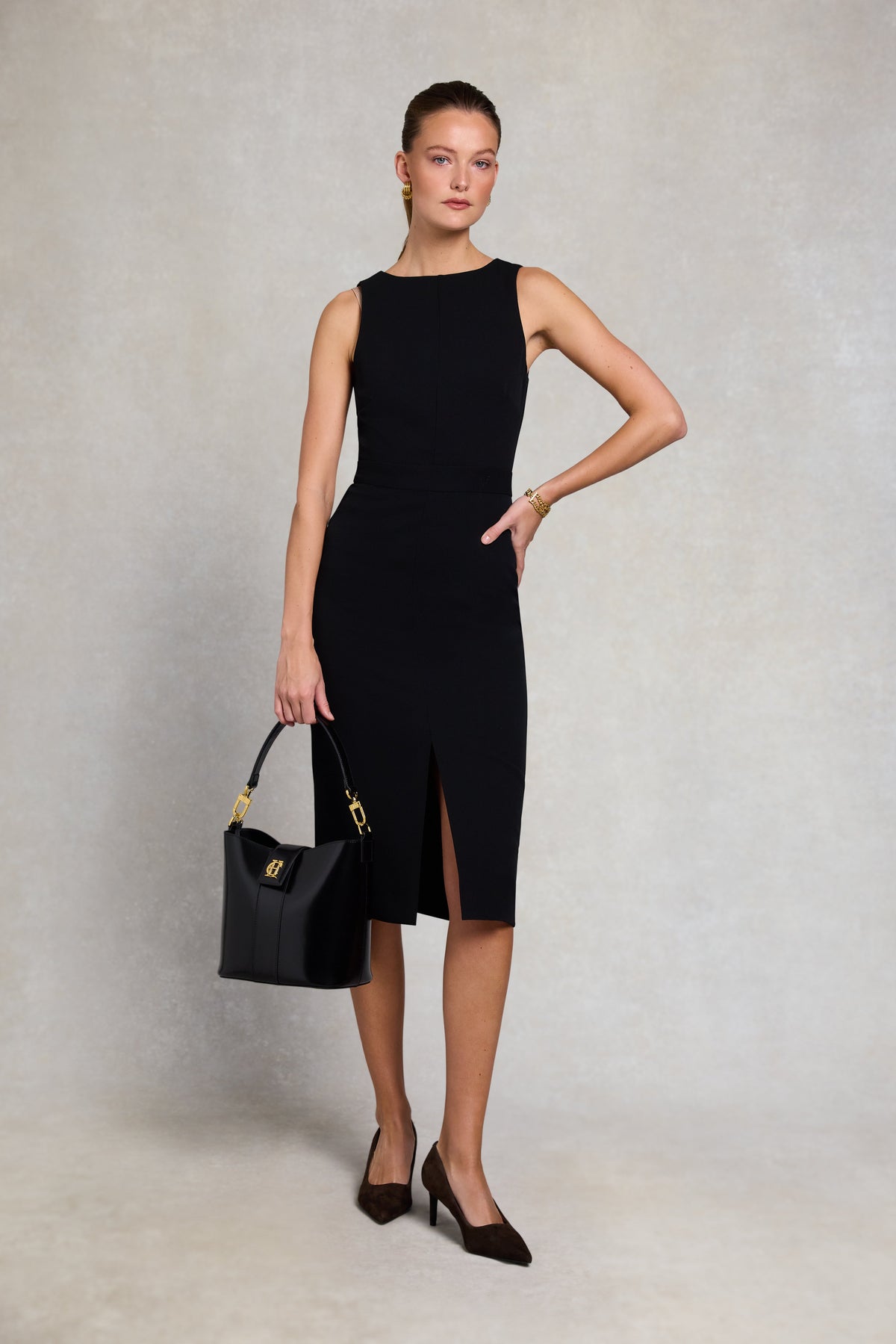 Mira Midi Dress (Black)