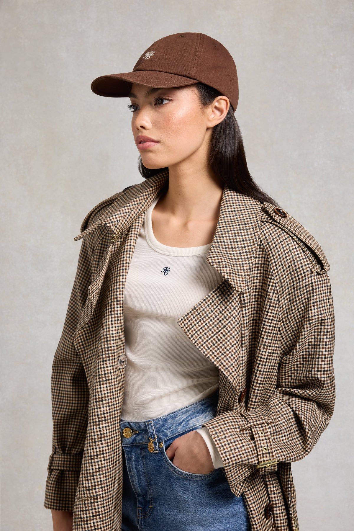 Monogram Cap (Chestnut Ecru)