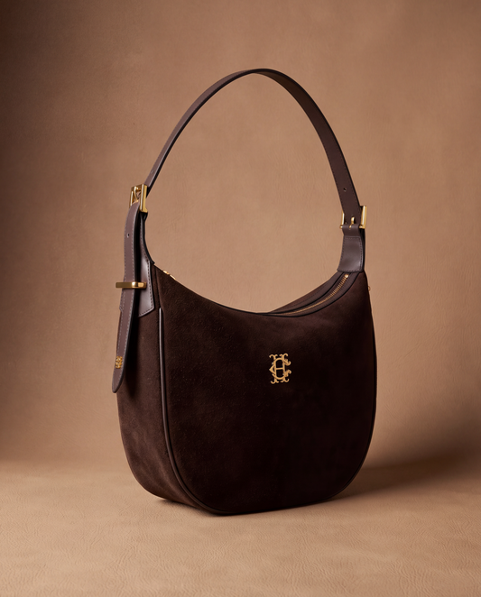 Montana Shoulder Bag (Chocolate Suede)
