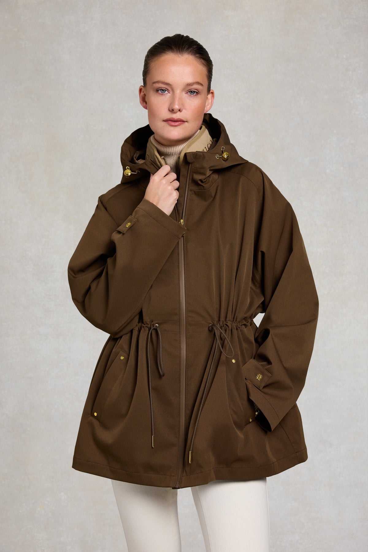 One-Size Lightweight Waterproof Parka (Chestnut)
