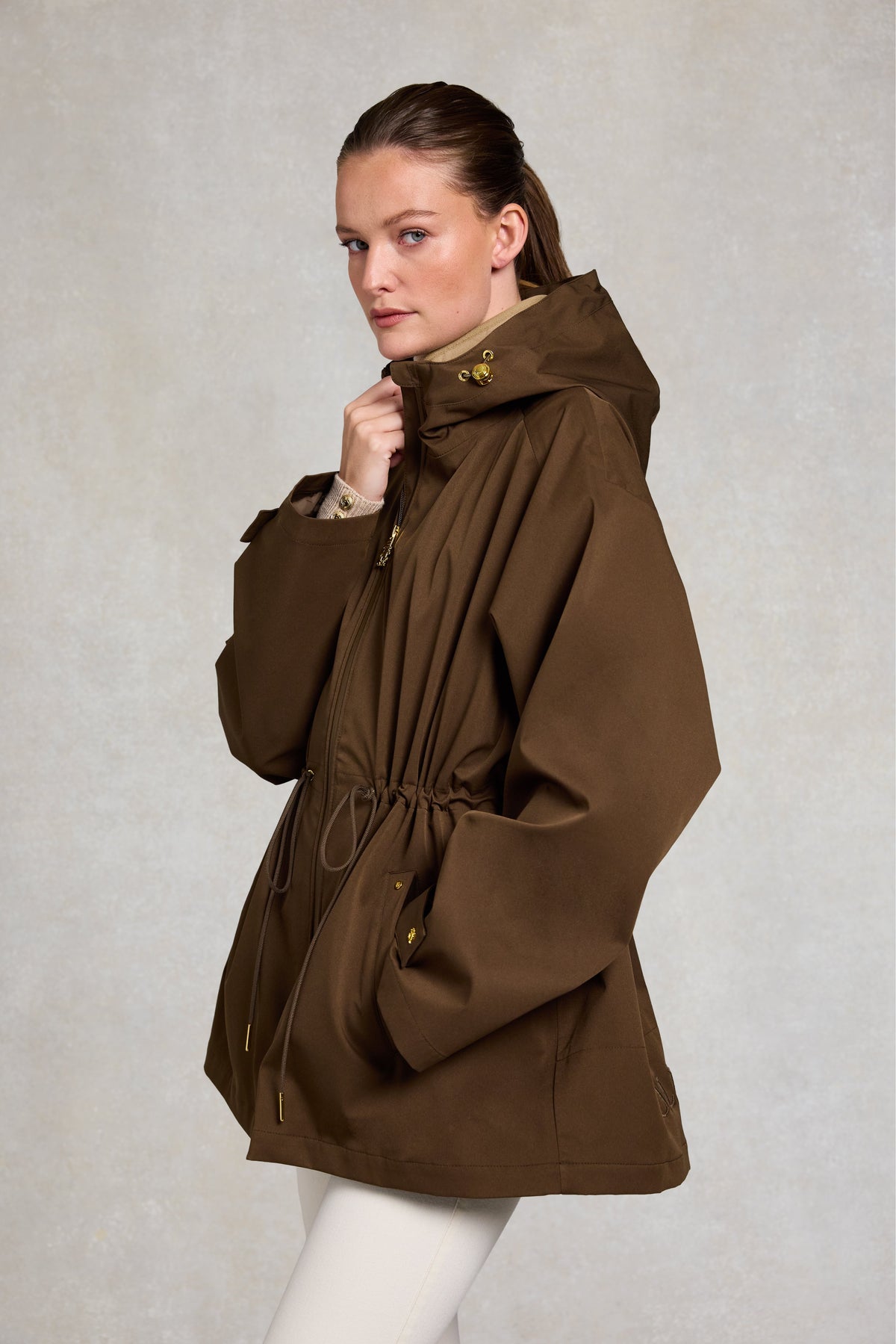 One-Size Lightweight Waterproof Parka (Chestnut)