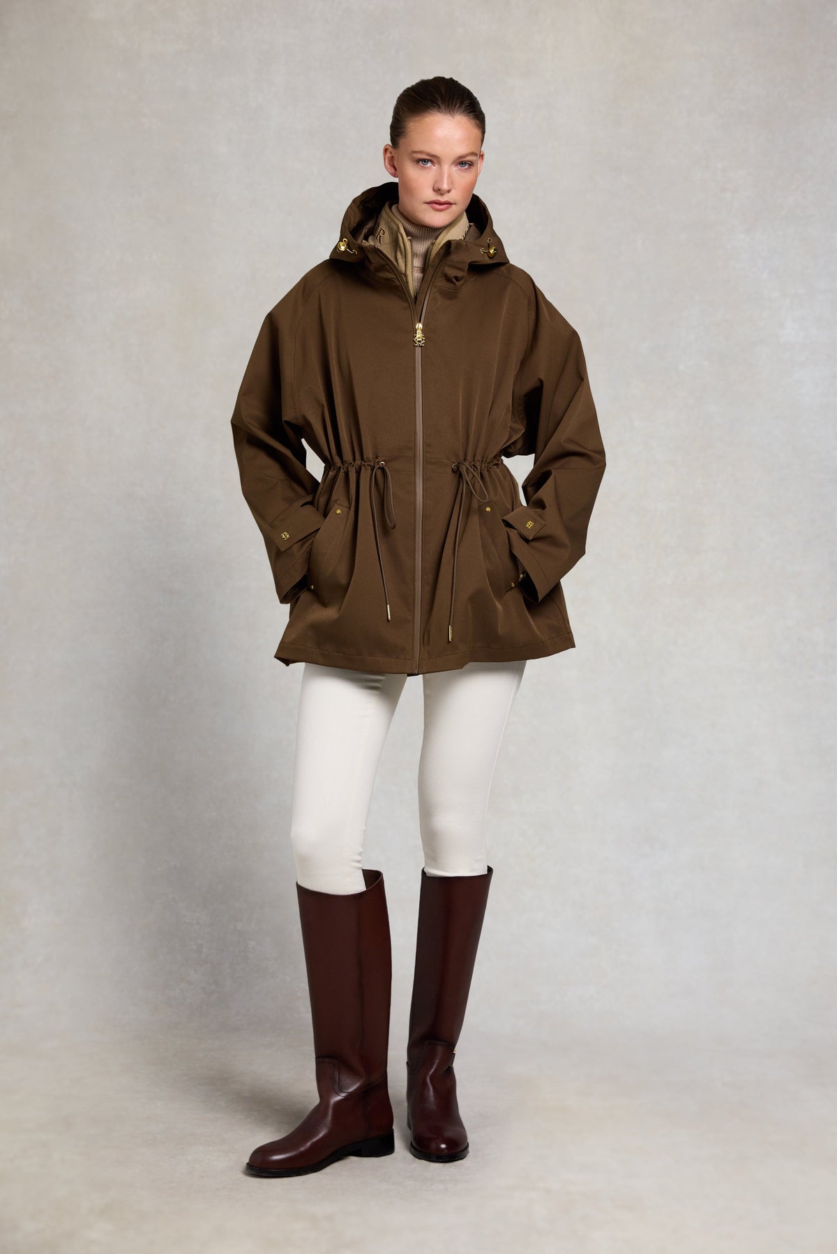 One-Size Lightweight Waterproof Parka (Chestnut)