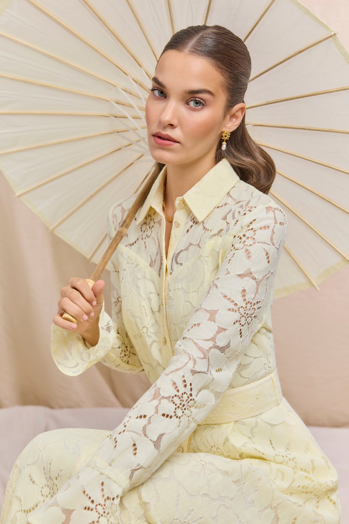 Annabel Lace Dress (Lemon)