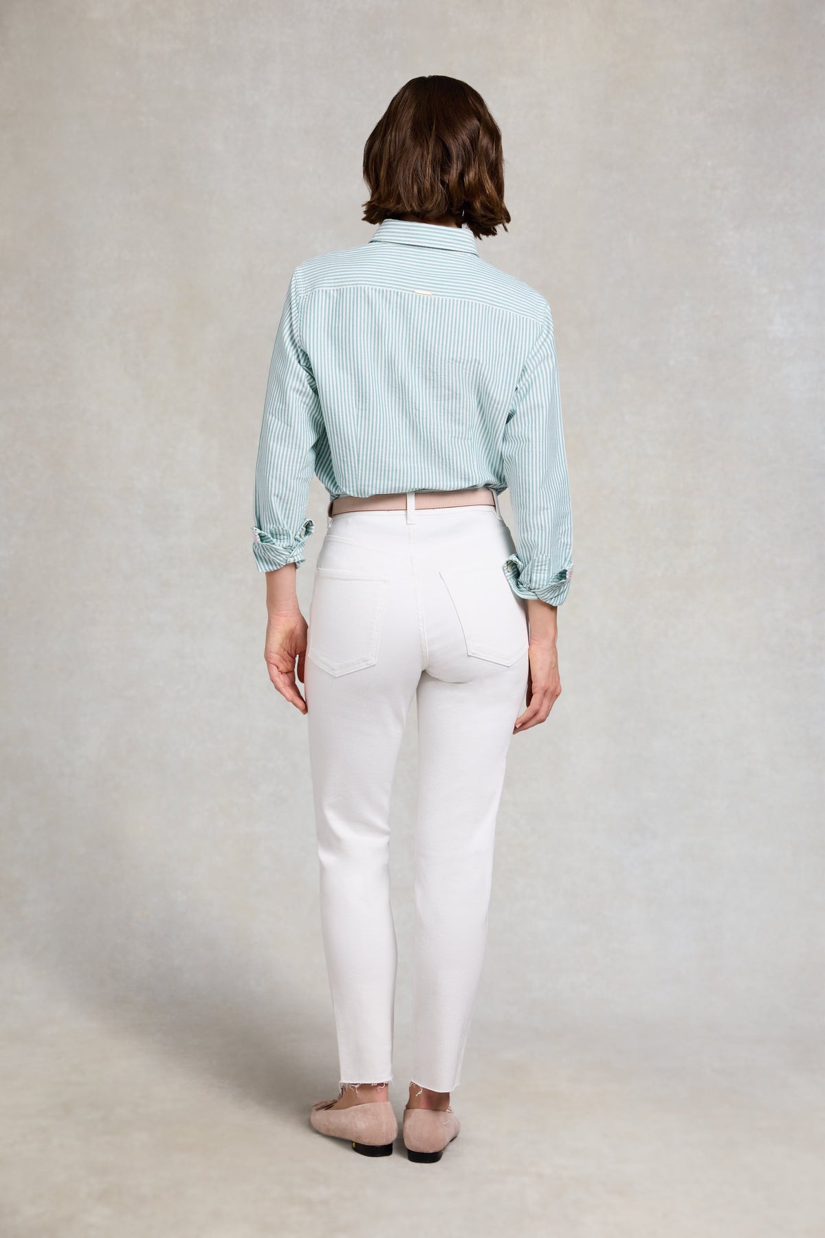 Oxford Shirt (Light Teal Stripe)