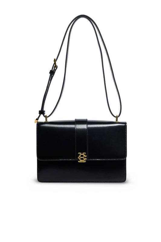 Oxford Shoulder Bag (Black Leather)
