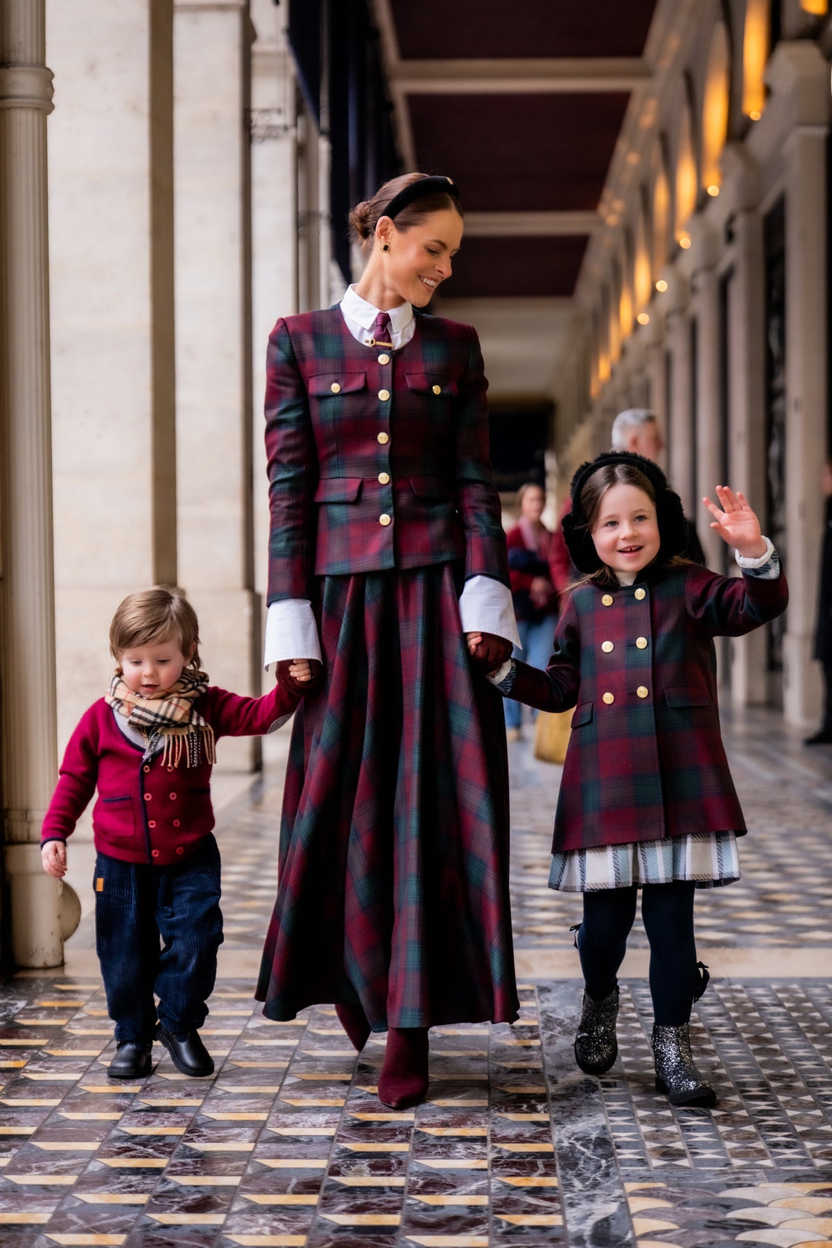 Tailored Peplum Jacket (Mulberry Tartan)
