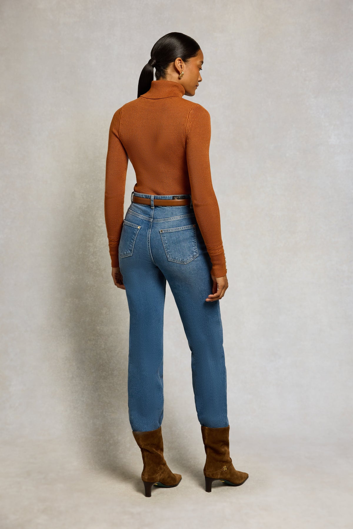 Painswick Roll Neck Knit (Terracotta)