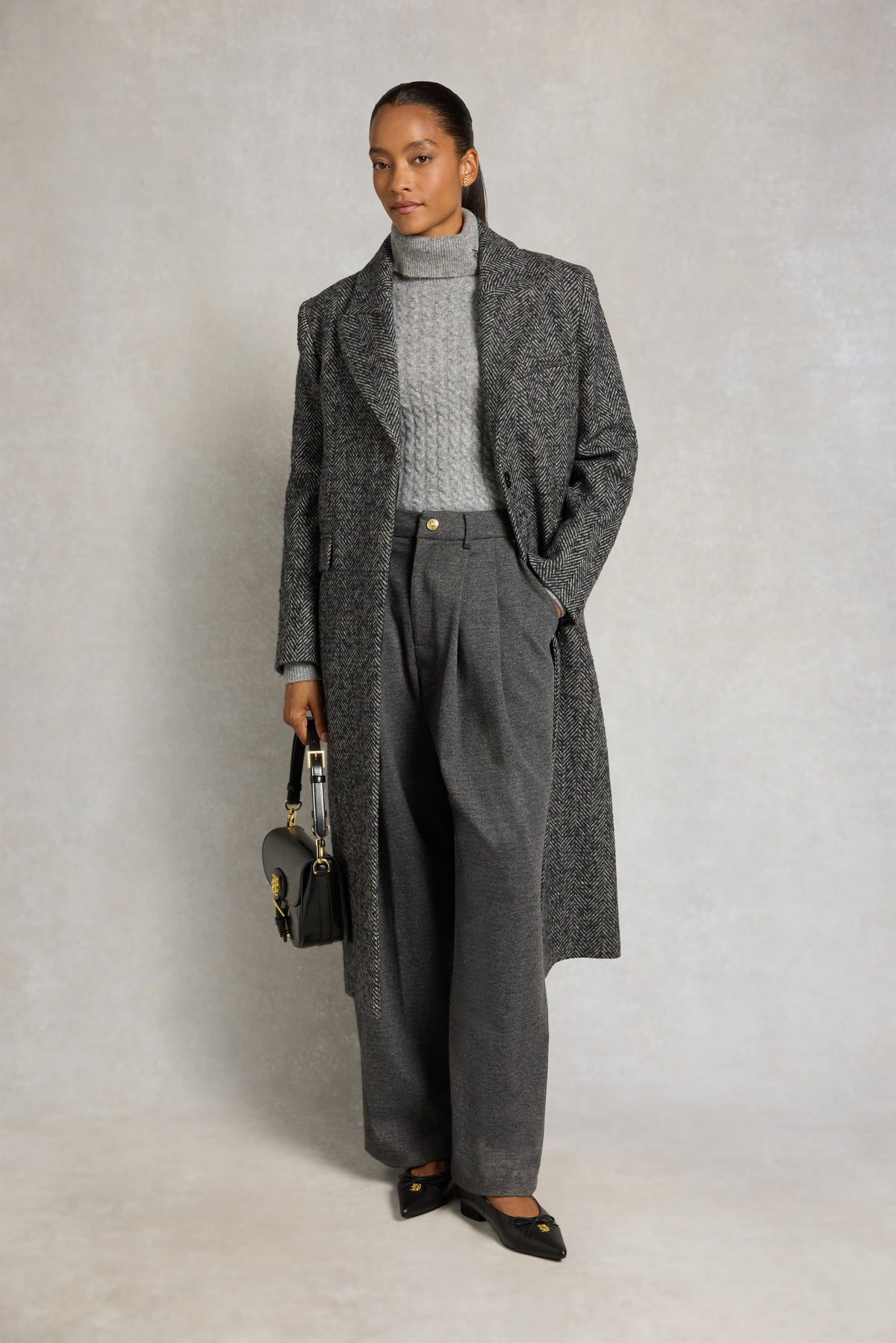 Polly Roll Neck Knit (Grey)