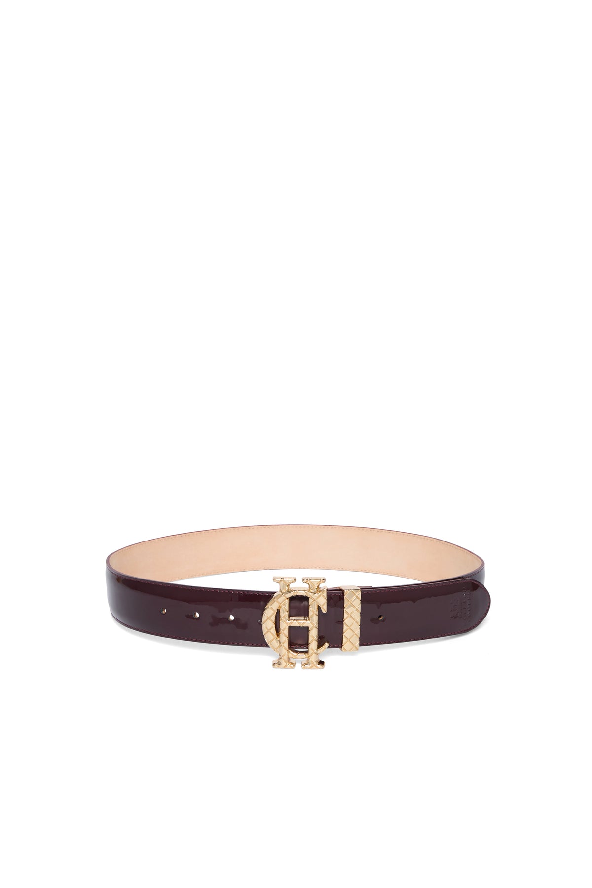 Quilted Classic Belt (Oxblood Patent)