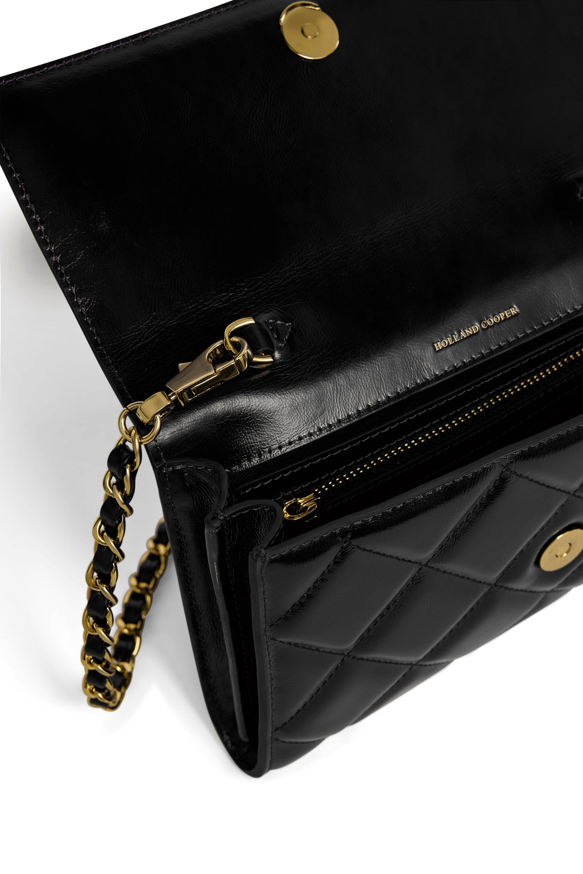 Quilted Crossbody Bag (Black)