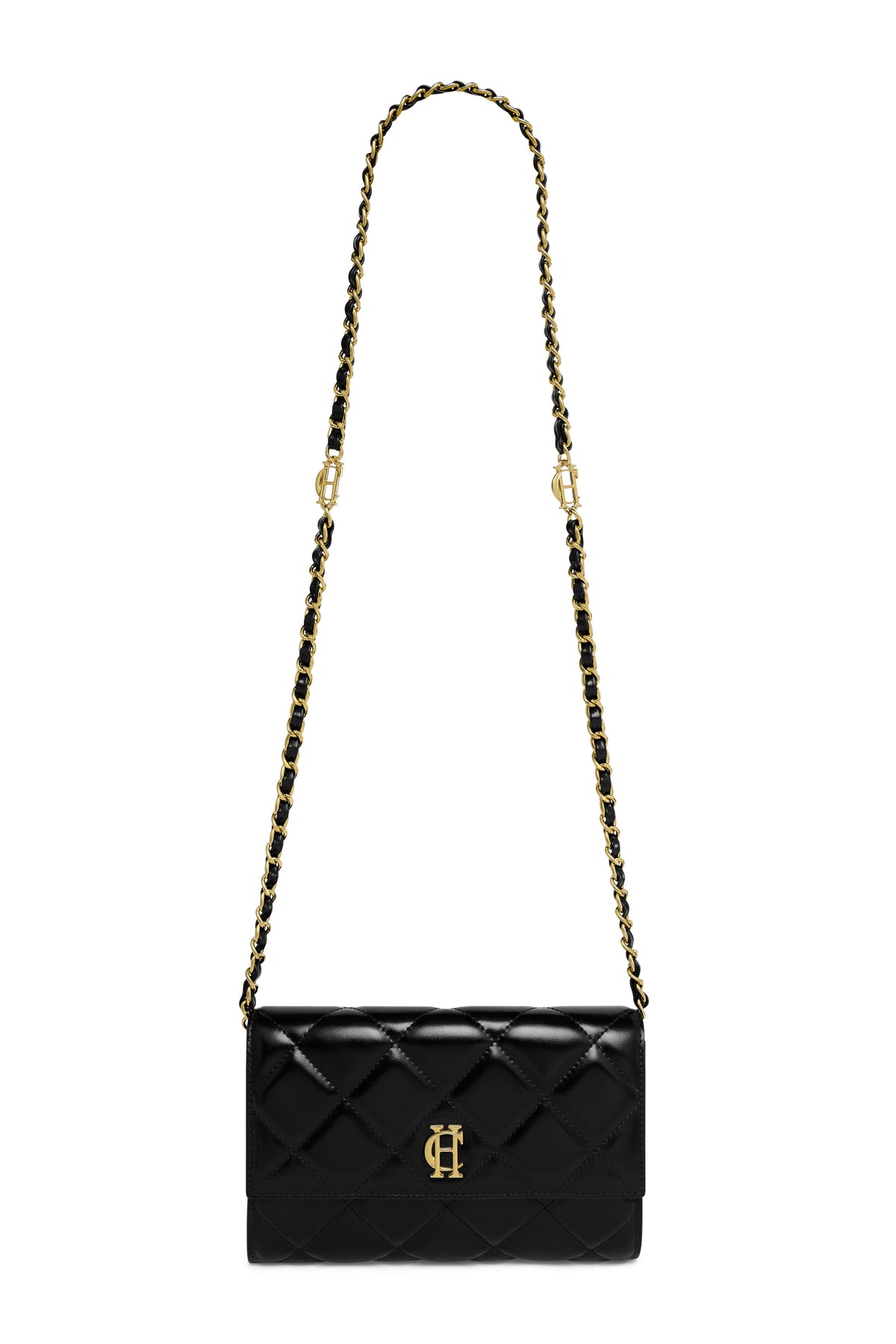 Quilted Crossbody Bag (Black)