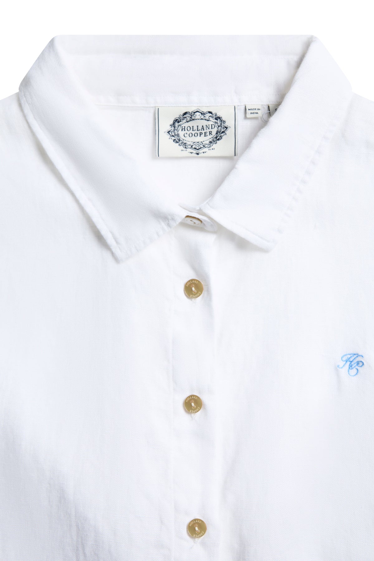 Sleeveless Amalfi Linen Shirt (White)