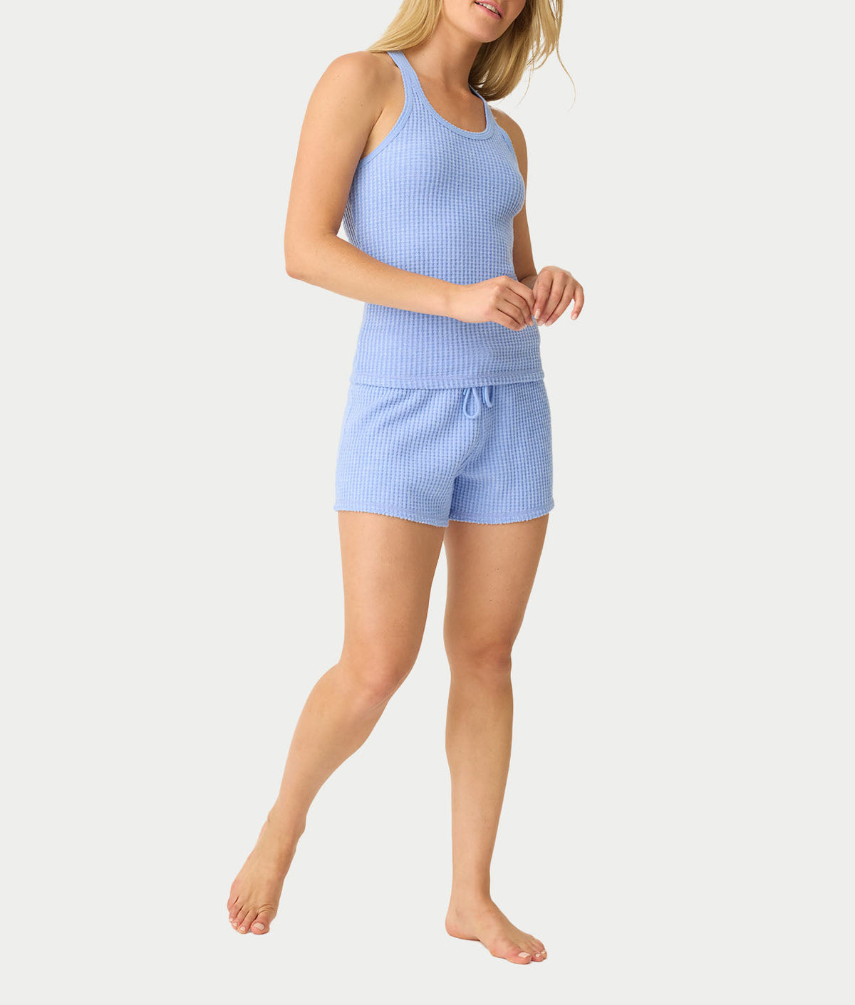 Morning Waffles Solid Knit Pajama Set