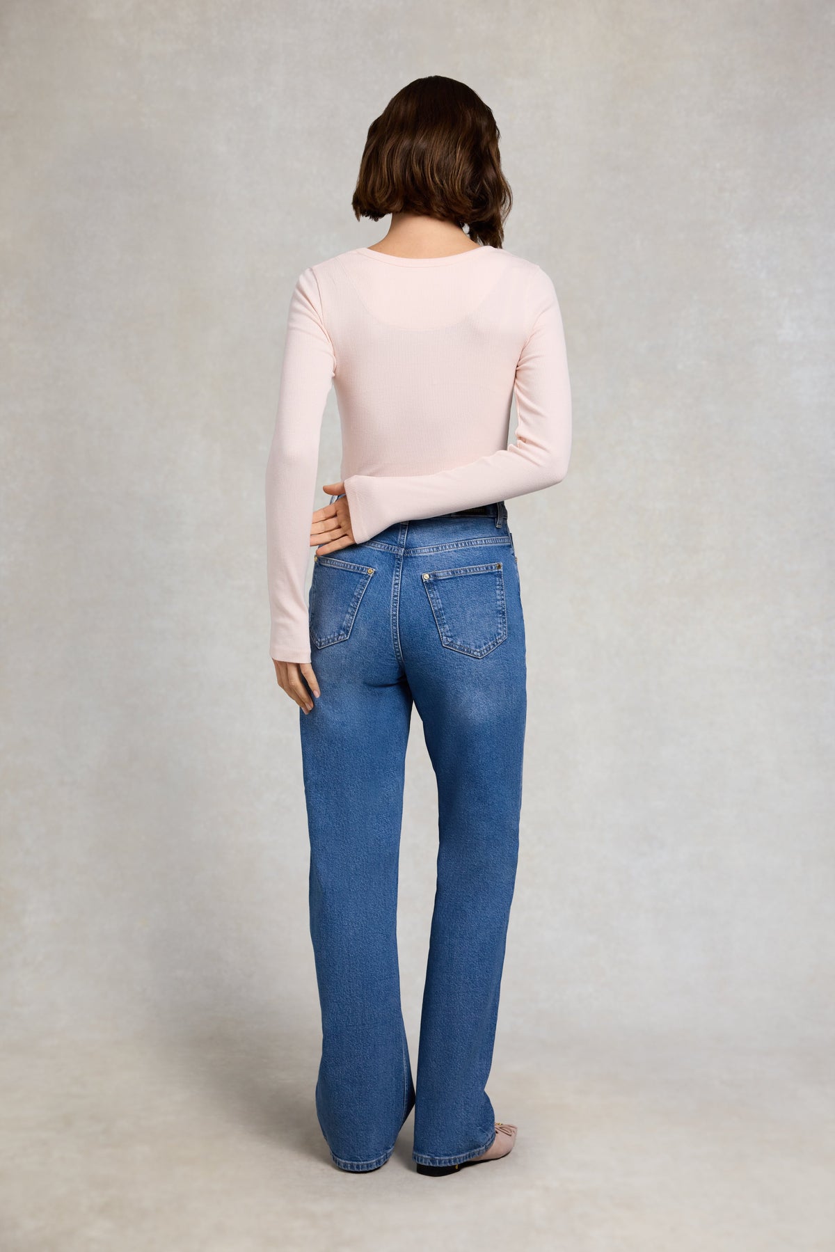 Rebecca Long Sleeve Top (Palest Pink)