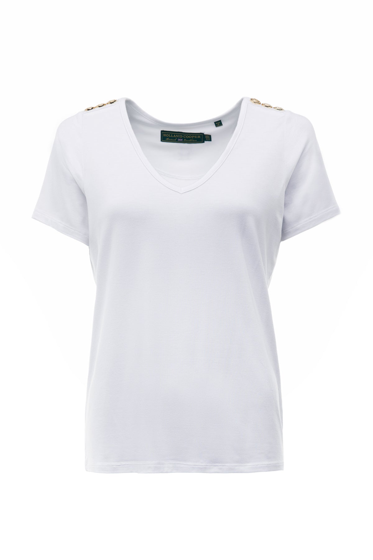 Relax Fit V-Neck Tee (White)