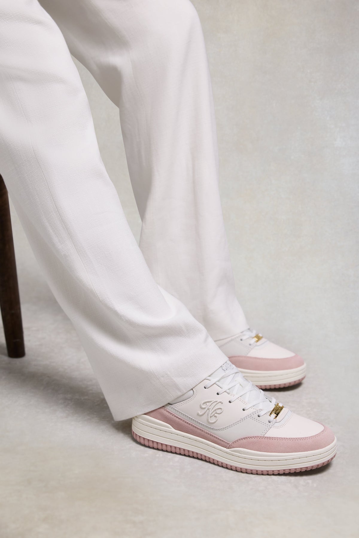 Retro Trainer (Off White Blush Pink)