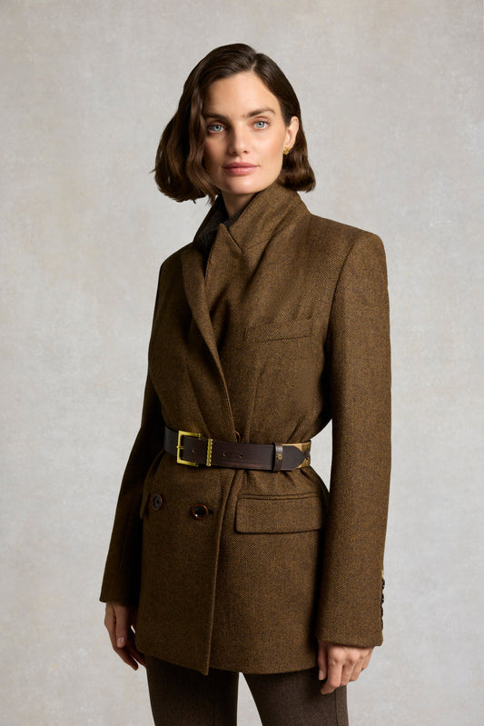 The Portman Blazer (Tobacco Herringbone)