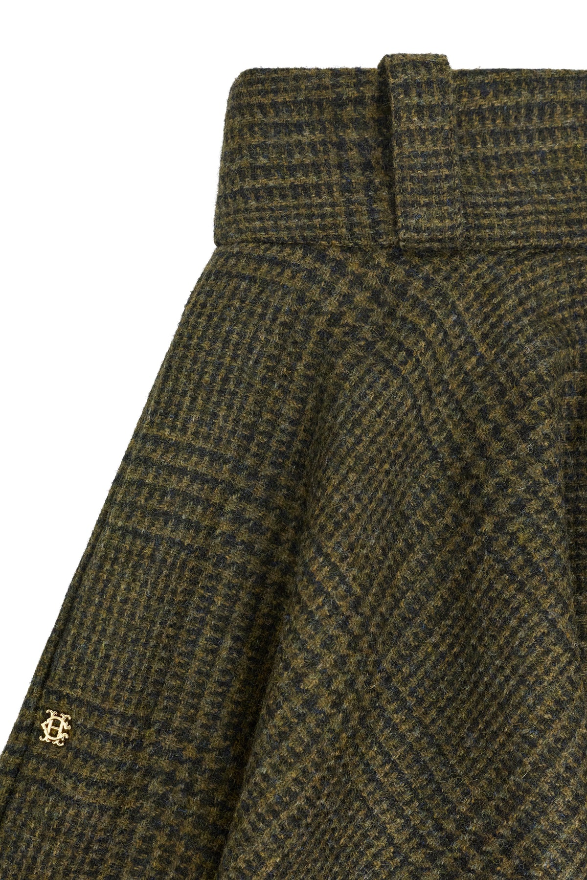 360 Maxi Tweed Circle Skirt (Forest Prince Of Wales)