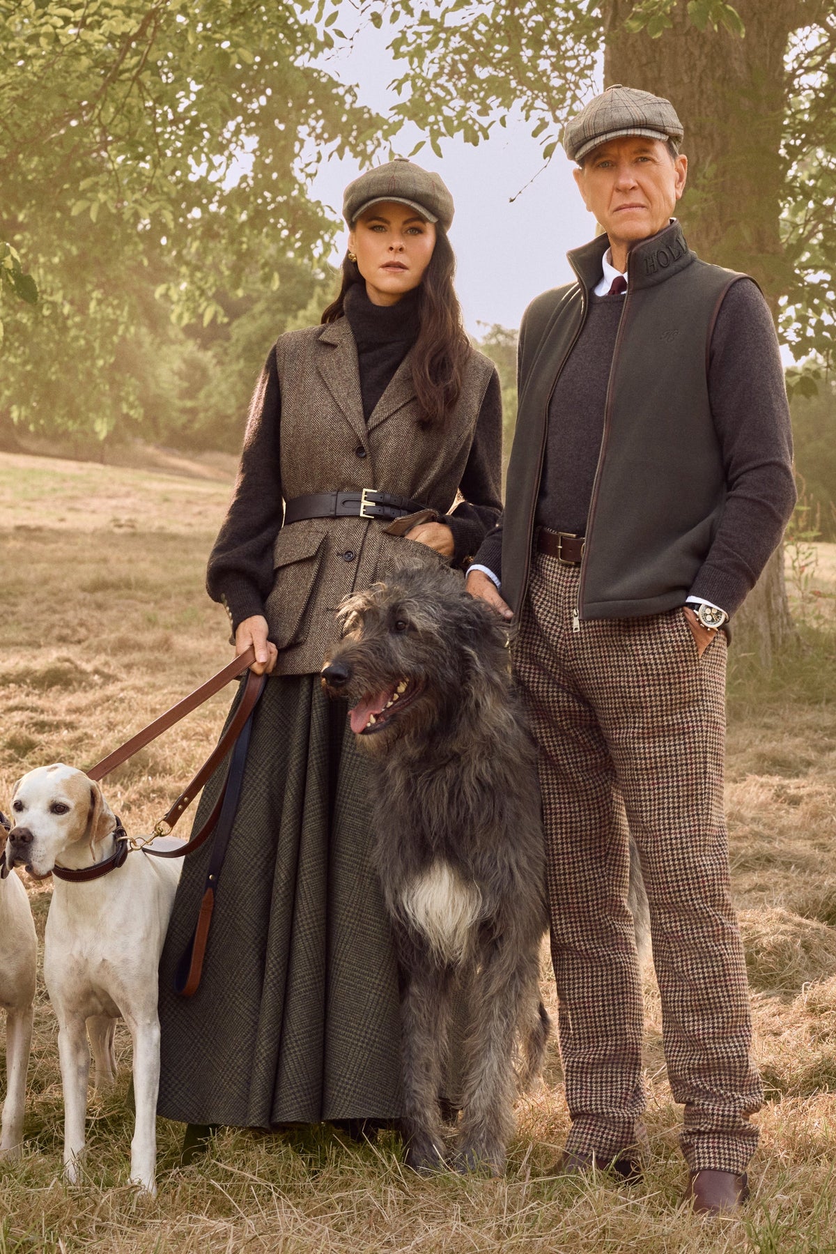 360 Maxi Tweed Circle Skirt (Forest Prince Of Wales)