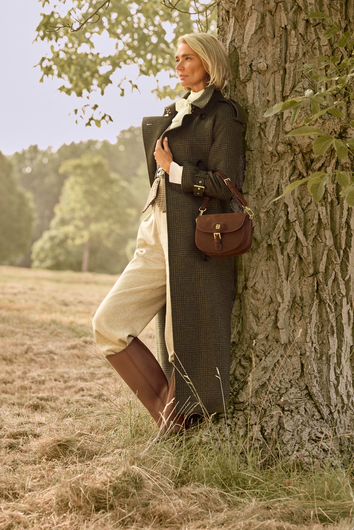 Full Length Soho Trench Coat (Forest Prince Of Wales)