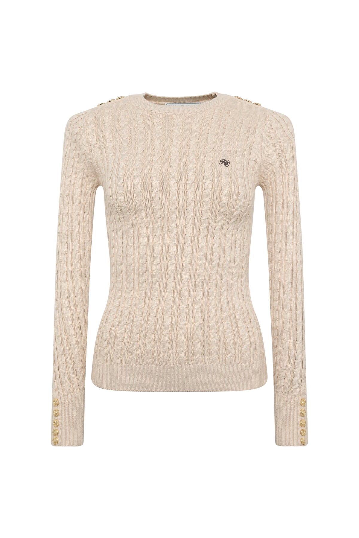 Seattle Cable Crew Knit (Oatmeal)