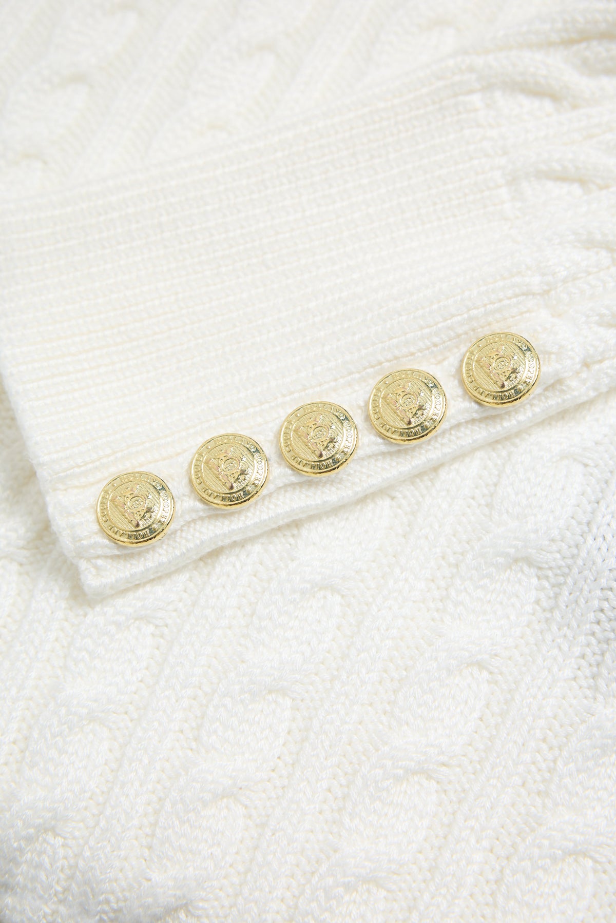 Seattle Roll Neck Cable Knit (Winter White)