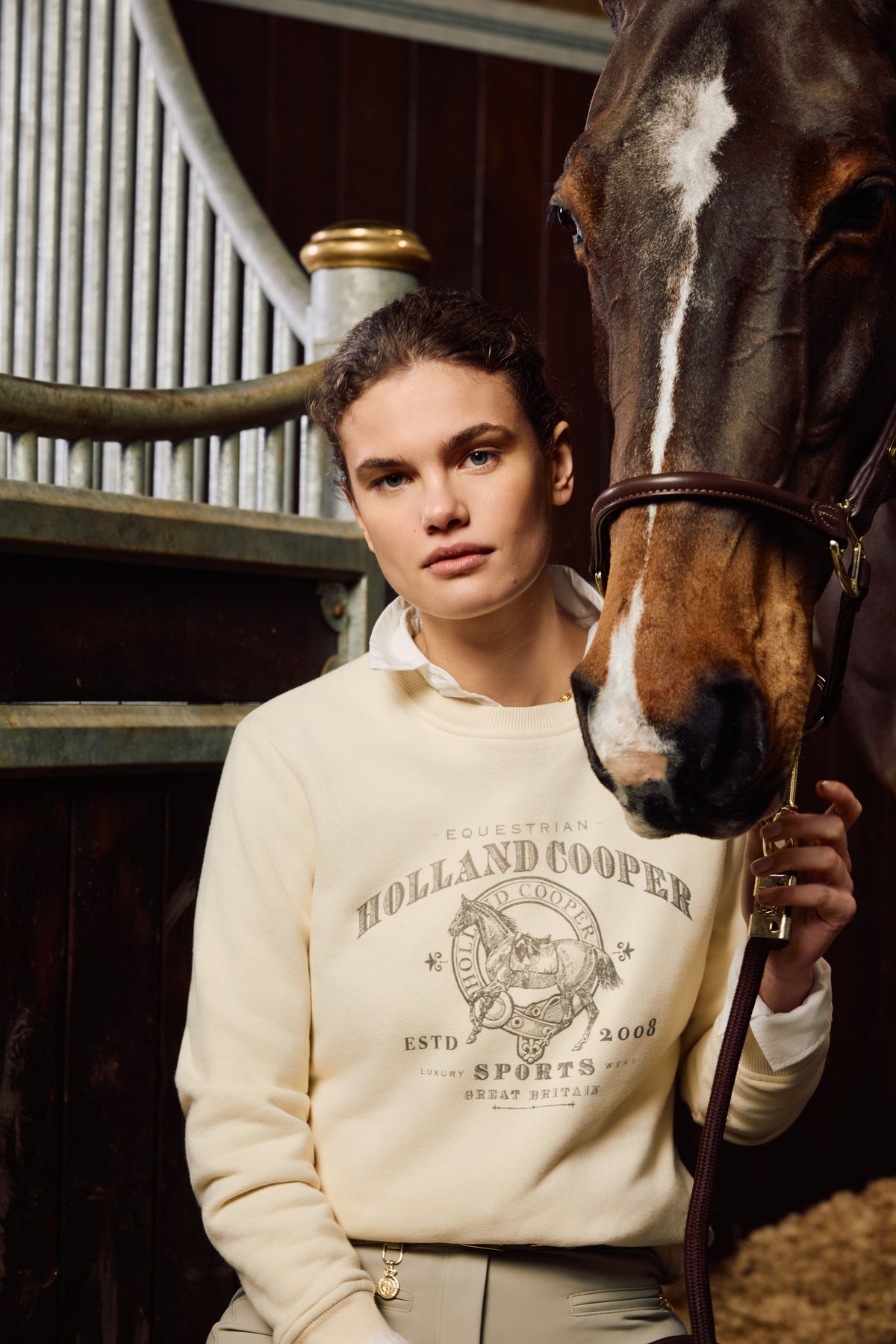 Appaloosa Crew Neck Sweat (Ecru)