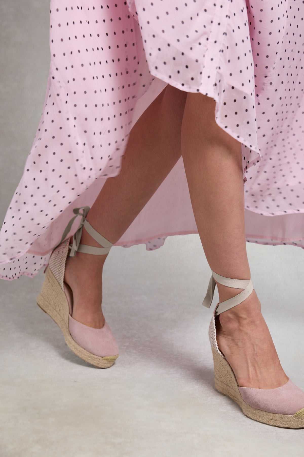 Seville Wedge Espadrille (Blush Pink)