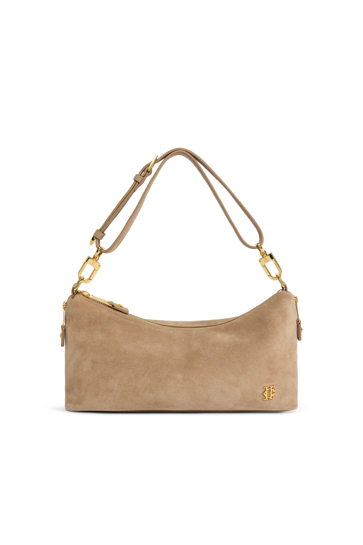 Slouch Shoulder Bag (Taupe Suede)