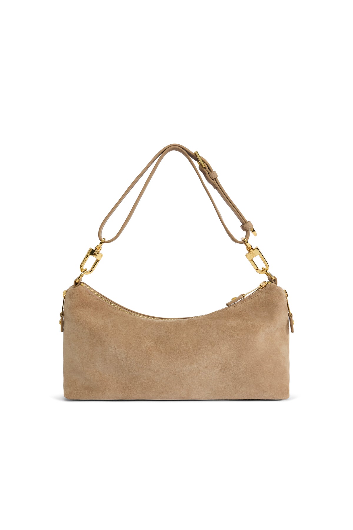 Slouch Shoulder Bag (Taupe Suede)