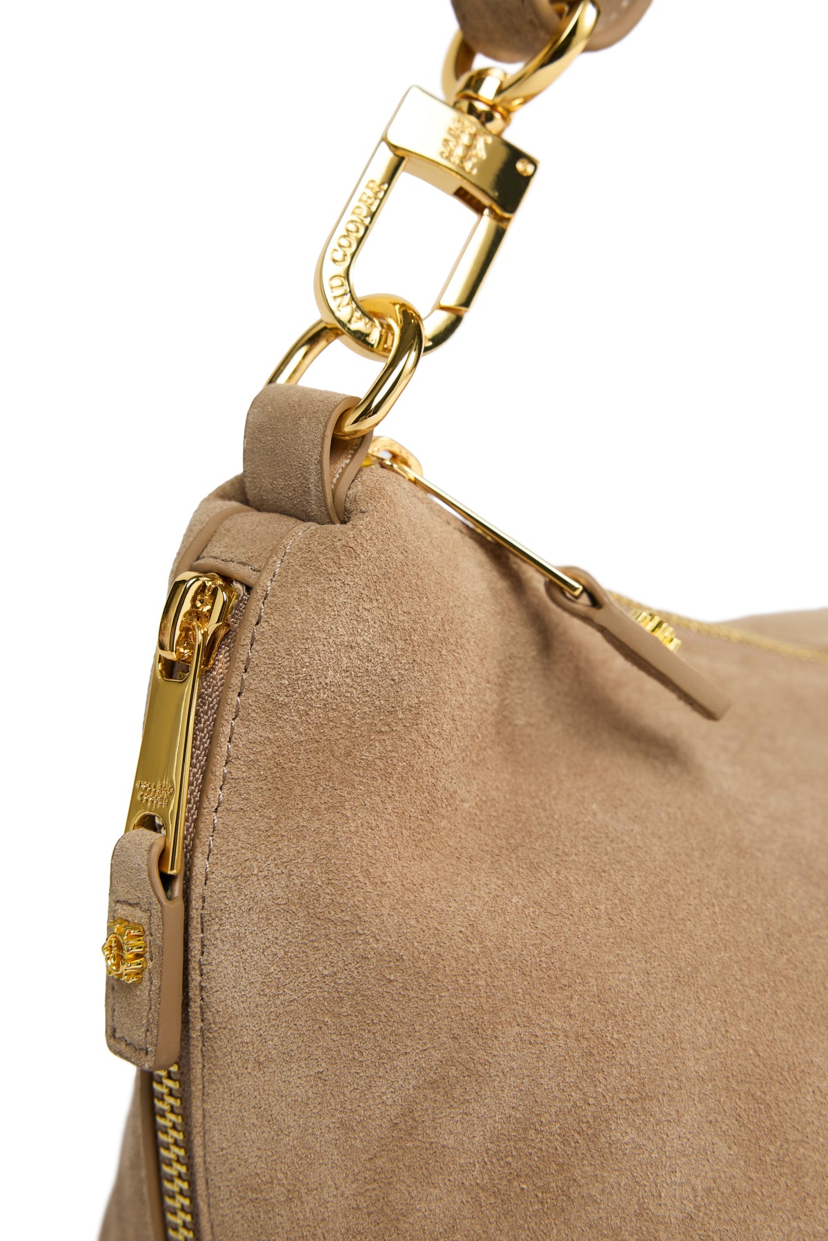 Slouch Shoulder Bag (Taupe Suede)