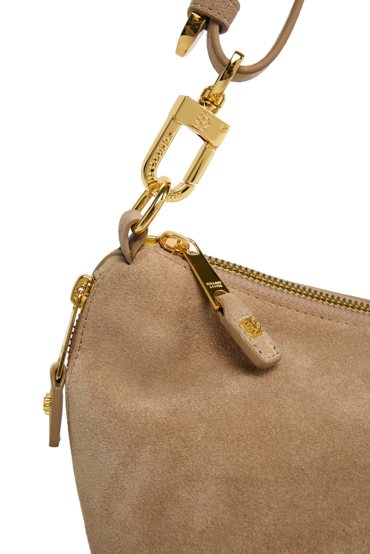 Slouch Shoulder Bag (Taupe Suede)