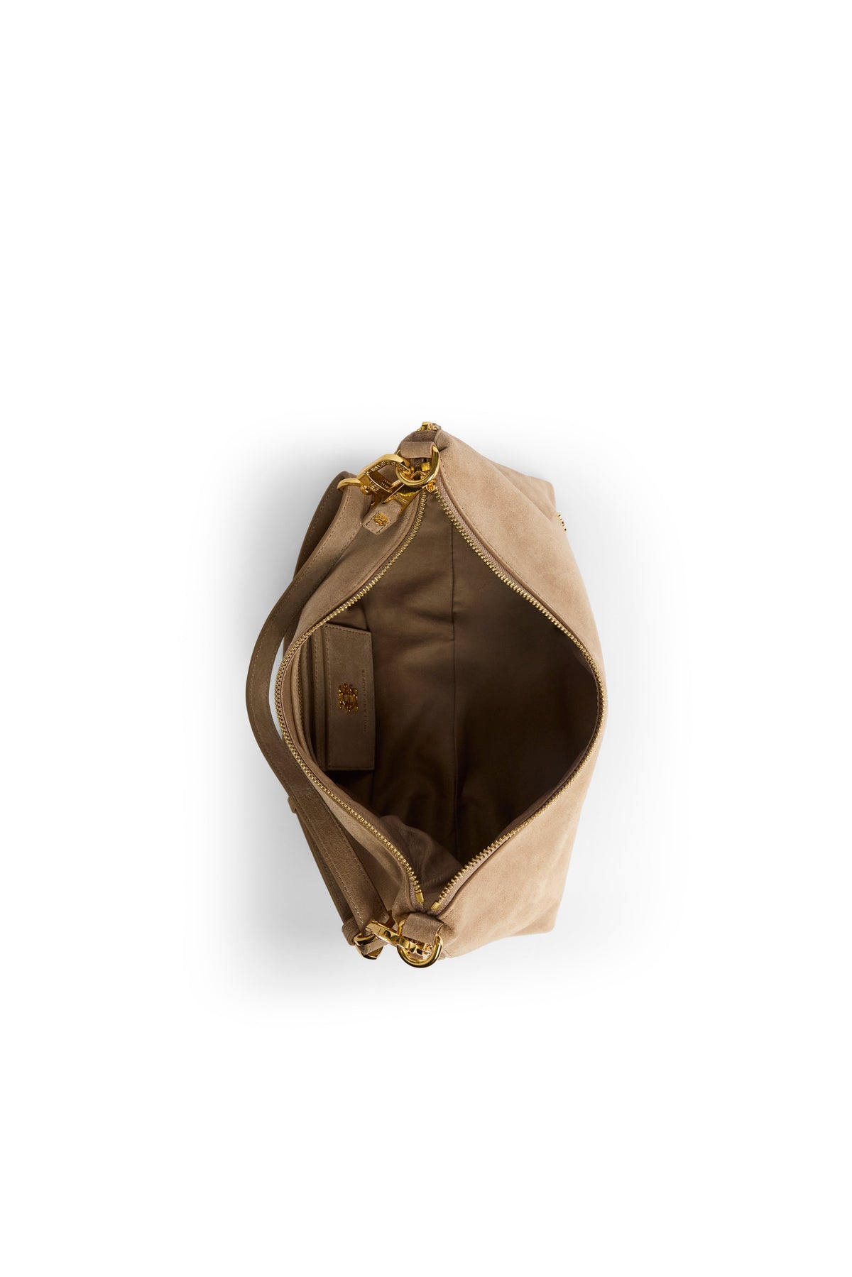 Slouch Shoulder Bag (Taupe Suede)