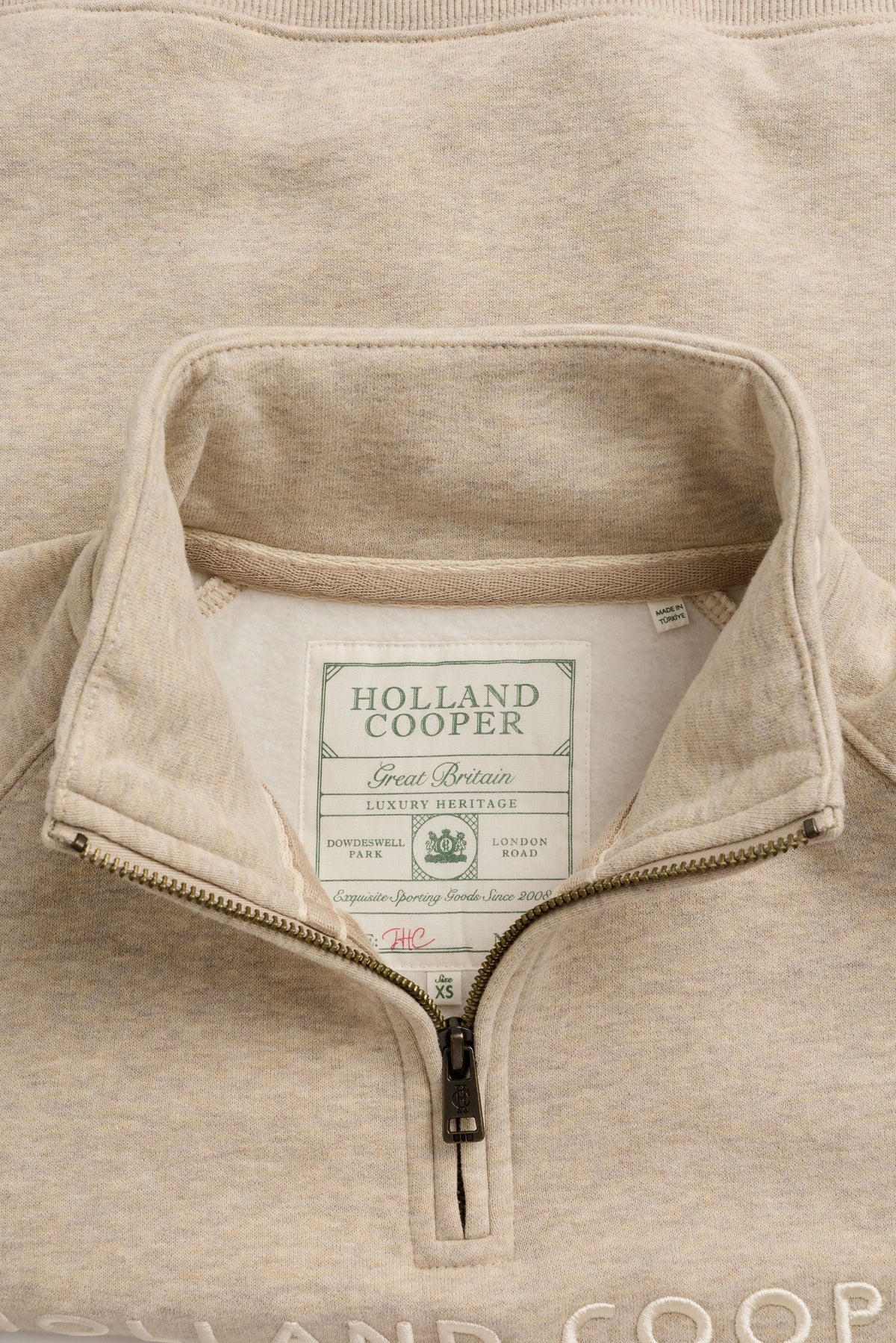 Sporting Goods Zip Henley (Oatmeal Marl)