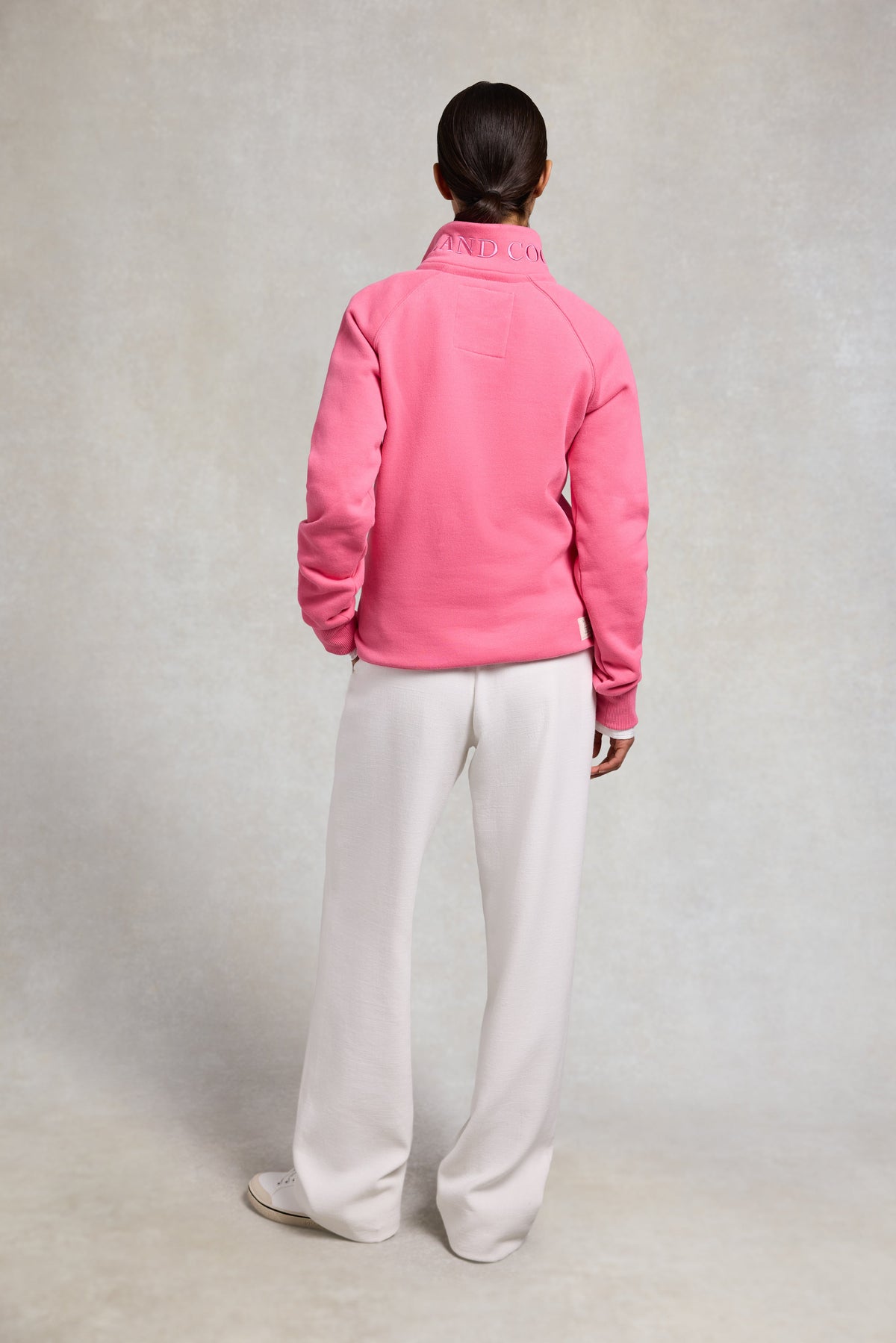 Sporting Goods Zip Henley (Peony Pink)
